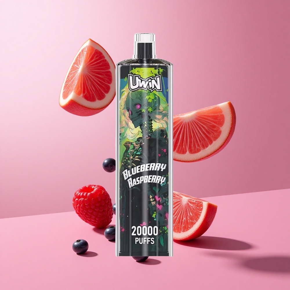 Uwin Shisha Hookah Crystal 20000 Puffs פטל כחול 22ml סוללת 650 mAh