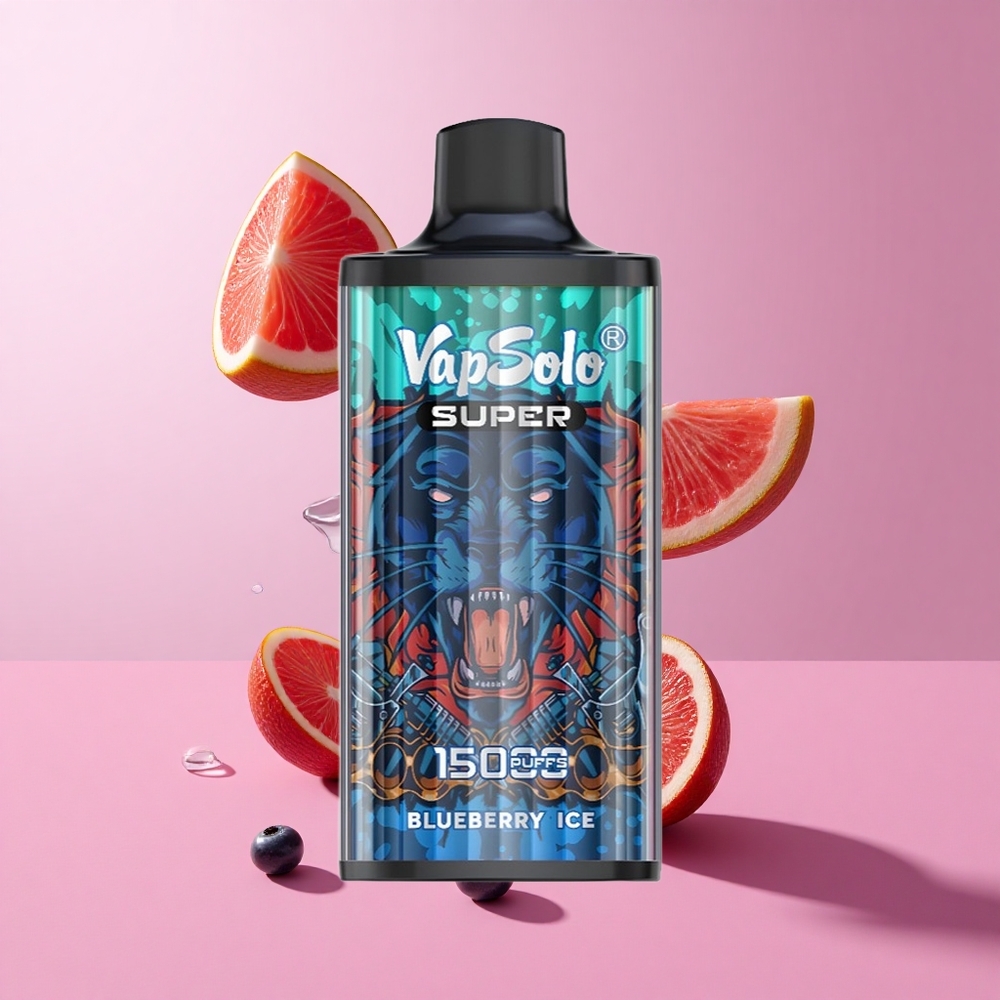 Vapsolo Super 15000 Puffs 40ml ליטר בלוברי קרח 850mah Mesh Coil