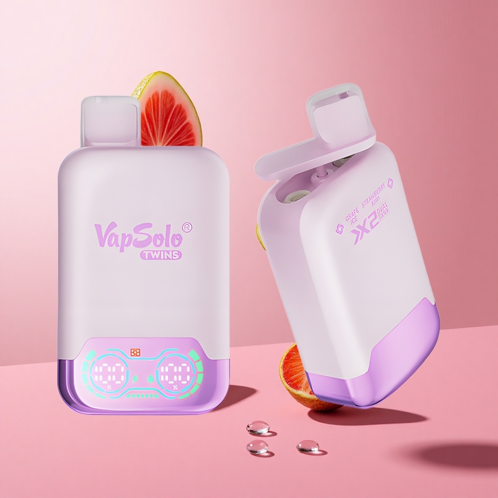Vapsolo Twins 20000 Puffs ענבים קרים ותות קיווי 40 מ"ל 20mg/ml