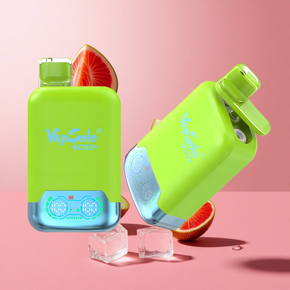 Vapsolo Twins 20000 Puffs תות קיווי ותות פטל דובדבן קרח 40 מ"ל 20mg/ml