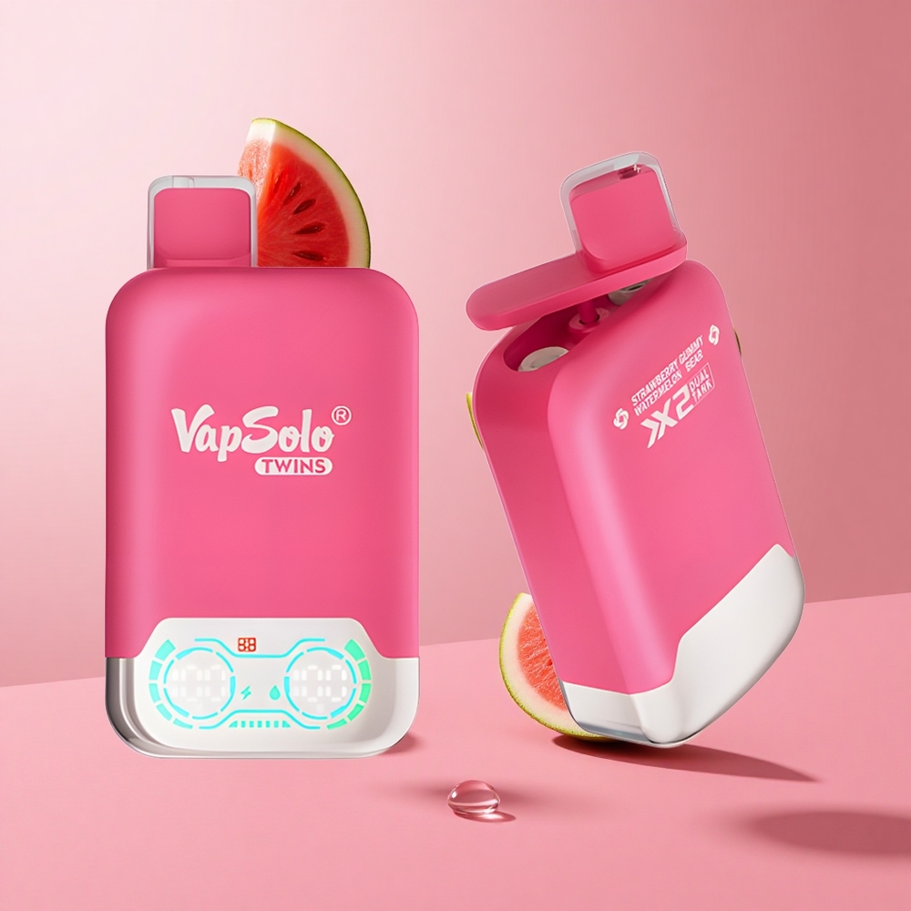 Vapsolo Twins 20000 Puffs תות אבטיח וגומי דובי 40 מ"ל 20mg/ml