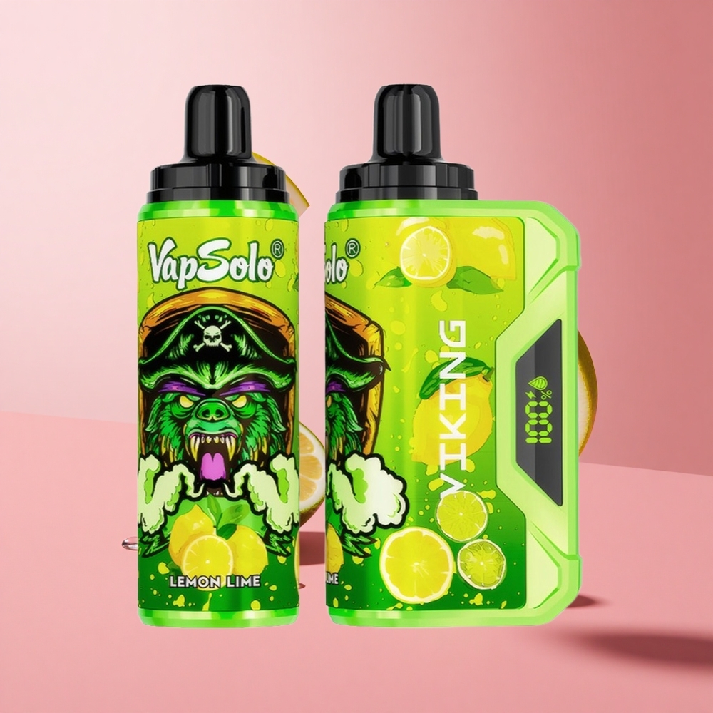VapSolo VIKING 12000 Puffs לימון ליים 22ml 20 מ"ג/מ"ל