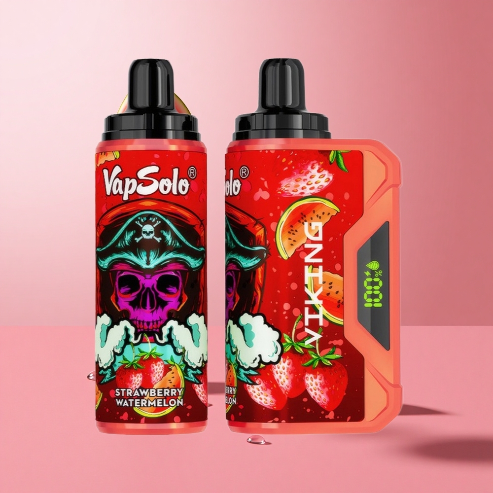 VapSolo VIKING 12000 Puffs תות אבטיח עם 22ml ו-50 מ"ג/מ"ל