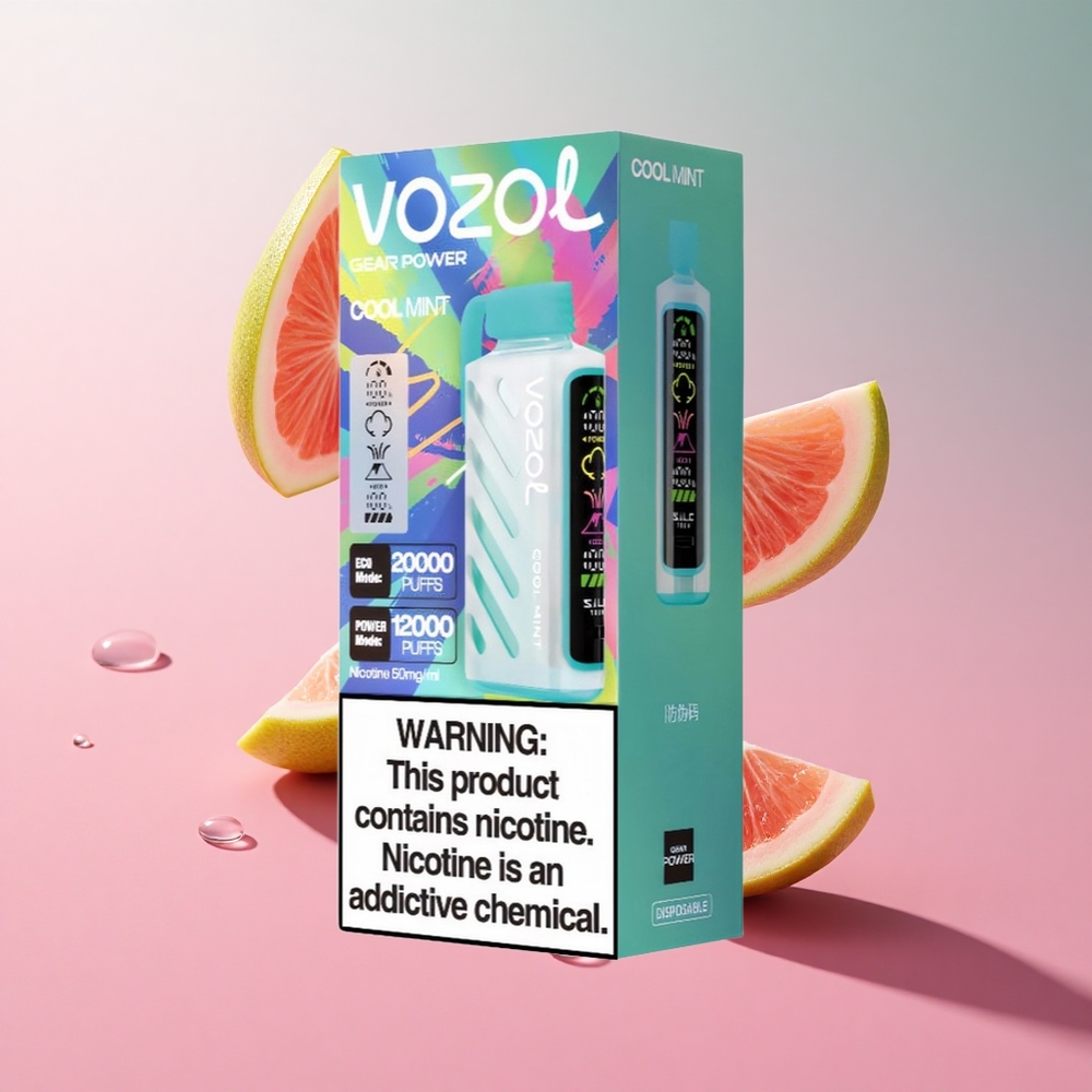 VOZOL Gear Power 20000 Puffs נענע קריר Dual Mesh Coil Full Screen Display