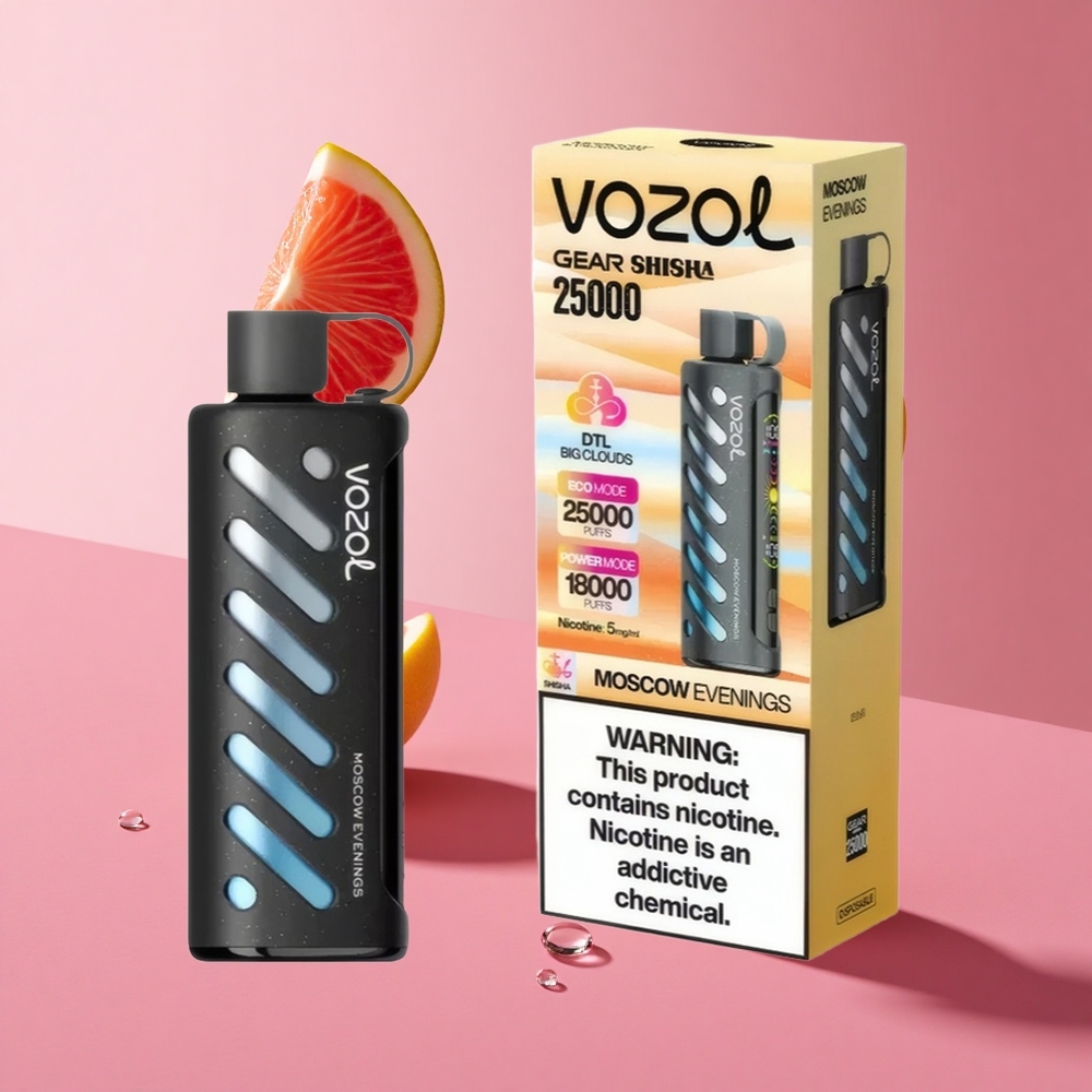 VOZOL Gear Shisha 25000 Puffs 30 טעמים Delicious 1000mAh Moscow Evenings
