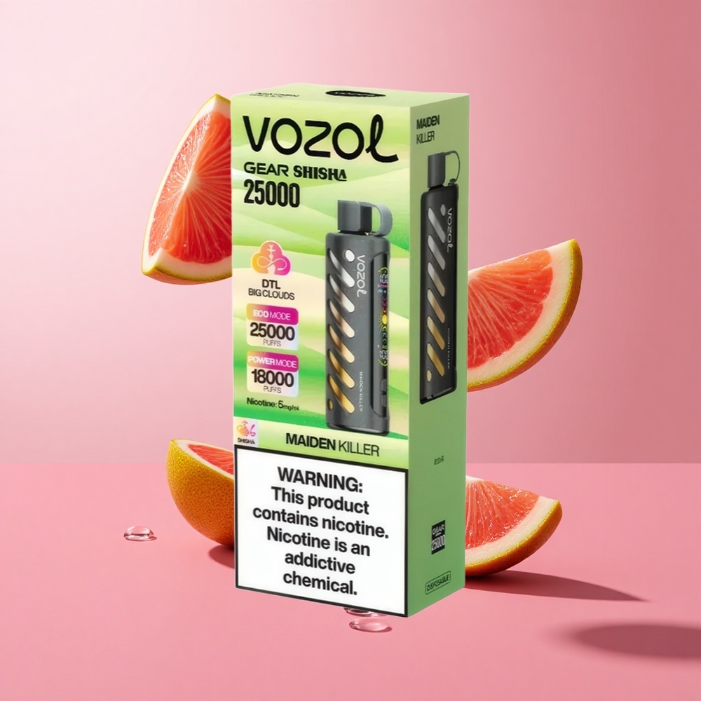 VOZOL Gear Shisha 25000 Puffs 30 טעמים Delicious Dual Mesh Dual Modes