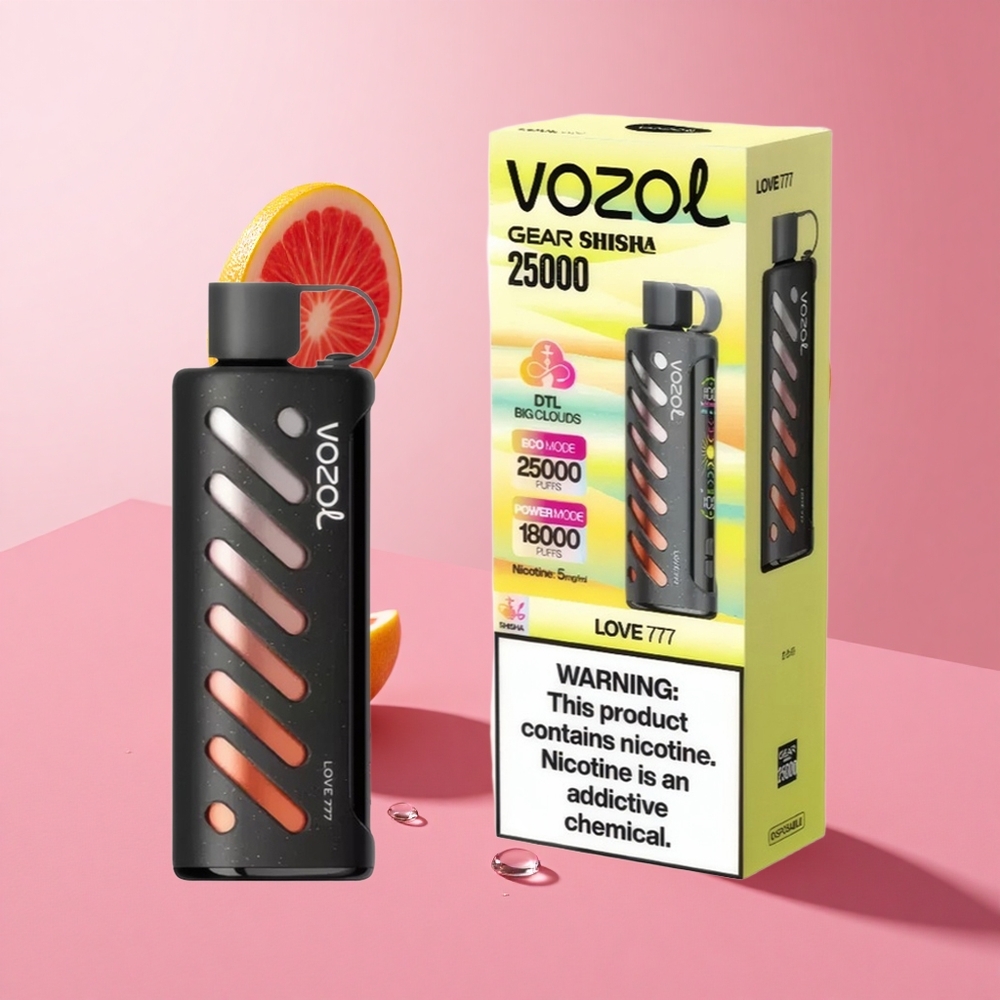 VOZOL Gear Shisha 25000 Puffs 30 טעמים Delicious Dual Mesh Dual Modes Love 777