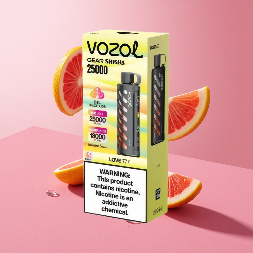 VOZOL Gear Shisha 25000 Puffs 30 טעמים Delicious Dual Mesh Dual Modes Love 777