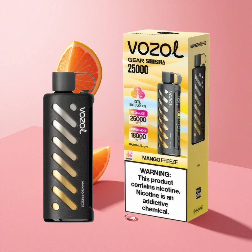 VOZOL Gear Shisha 25000 Puffs מנגו קפוא טכנולוגיית S.i.L.C סוללה 1000mAh